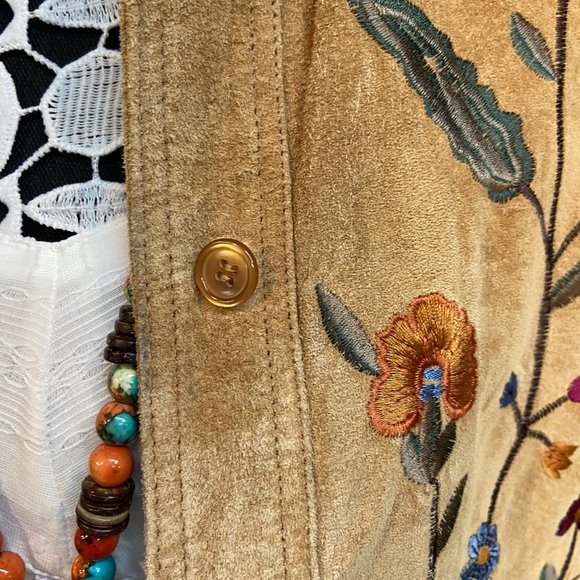 ✨🌸Gorgeous Boho/Western Tan Suede Jacket - Picture 5 of 8